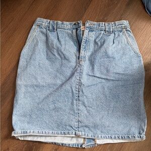 Classic Light Blue Denim Pencil Skirt